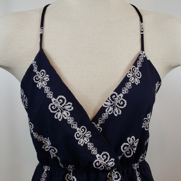 A'GACI Navy Print Strappy Romper size M - Picture 2 of 8